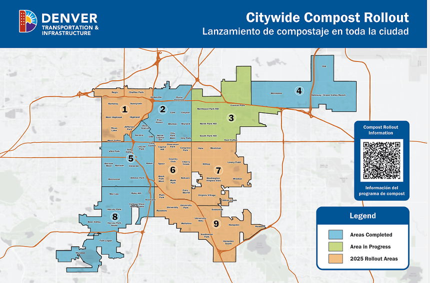 Map of Denver waste management