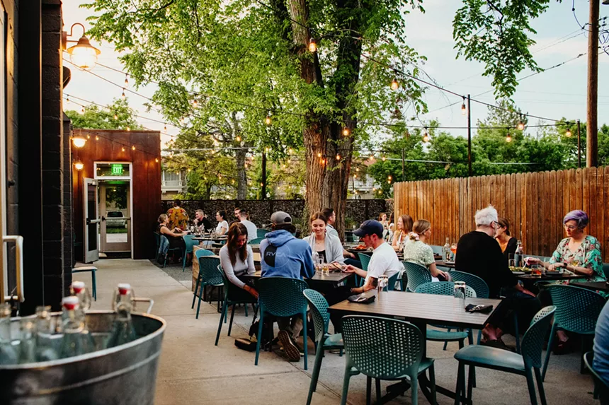 diners on a patio