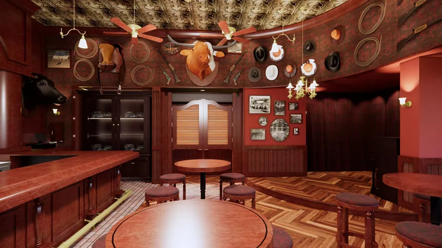 inside a bar