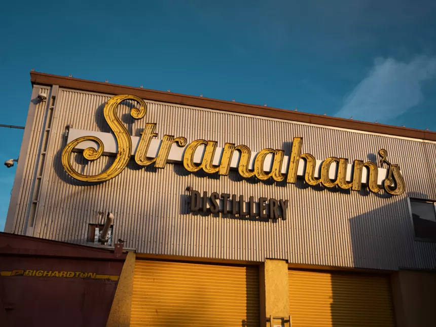 "stranahan's" sign on a building
