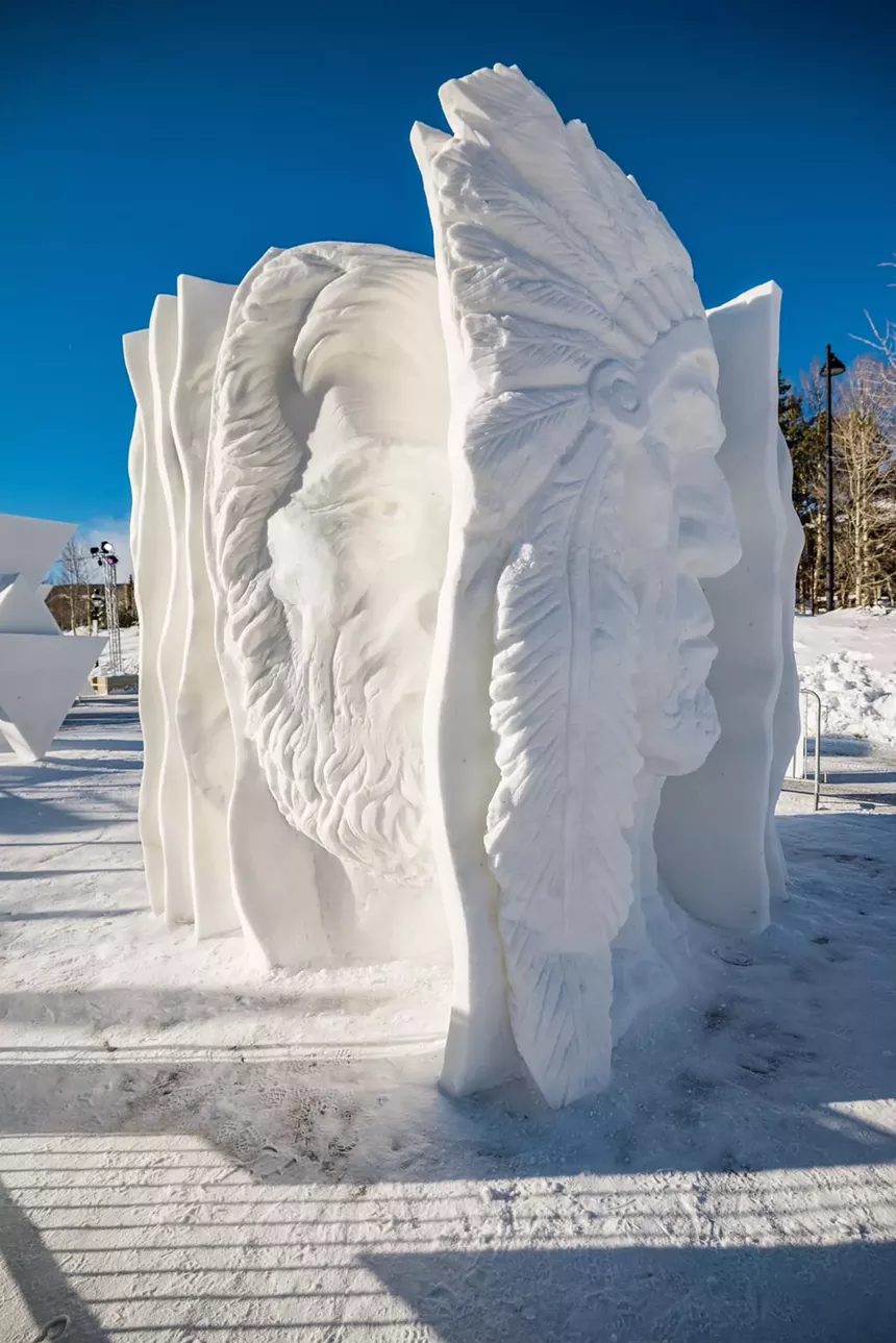 snow sulpture.
