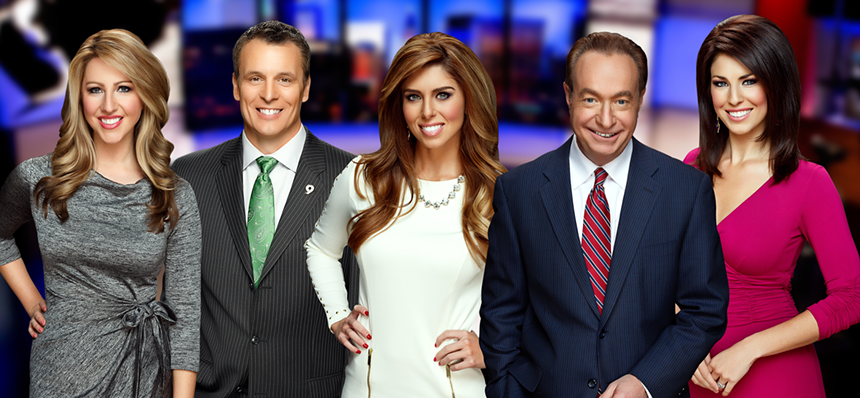 five members of TV newscast
