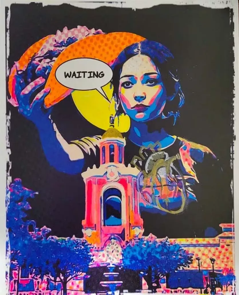 woman looking over Casa Bonita