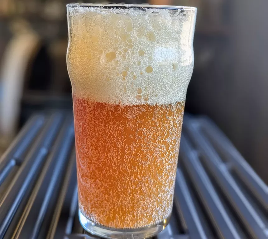 beer in a glass