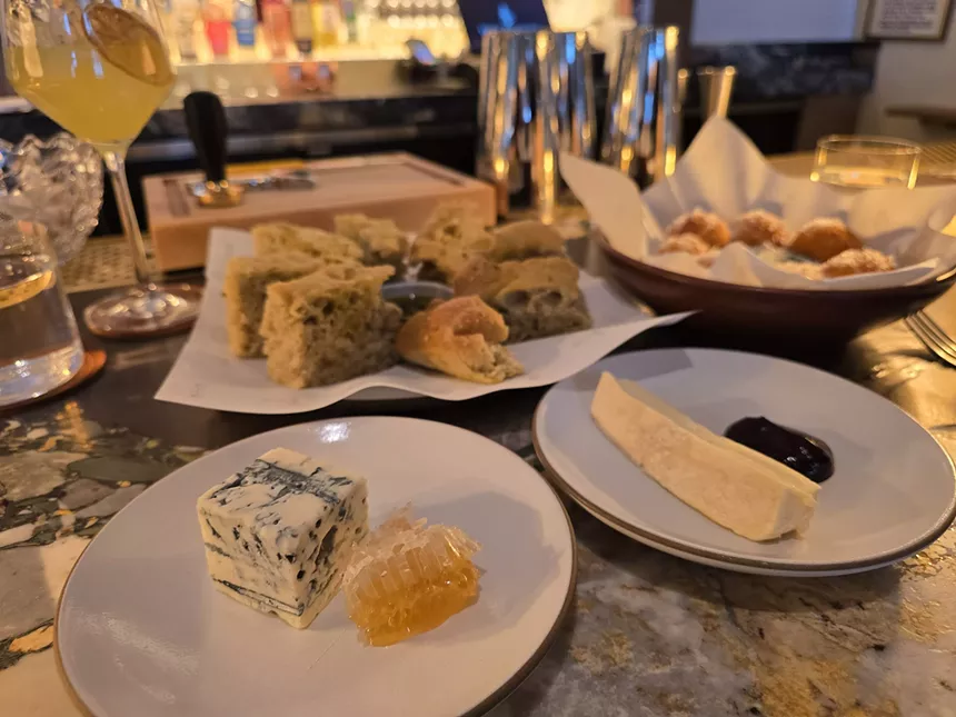 various food on plates