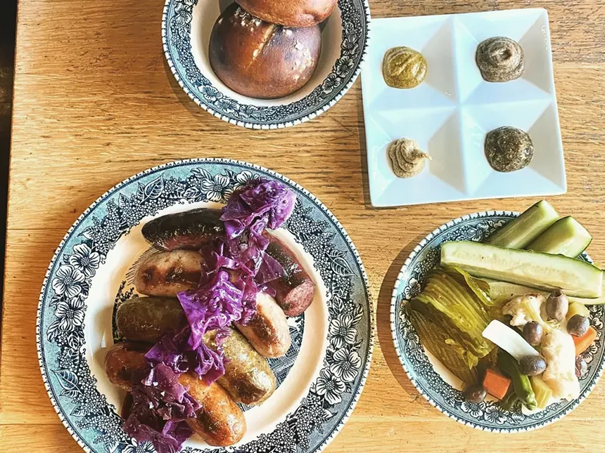 plate of sausages