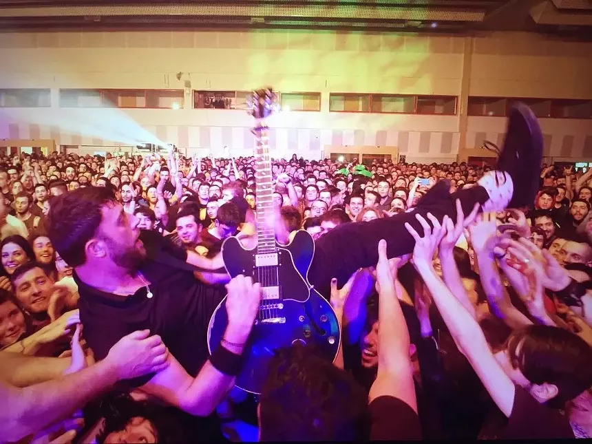 Dropkick Murphys guitarist stagediving