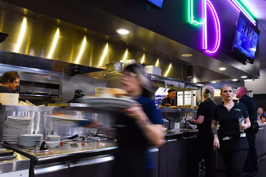 employees in a restaurant