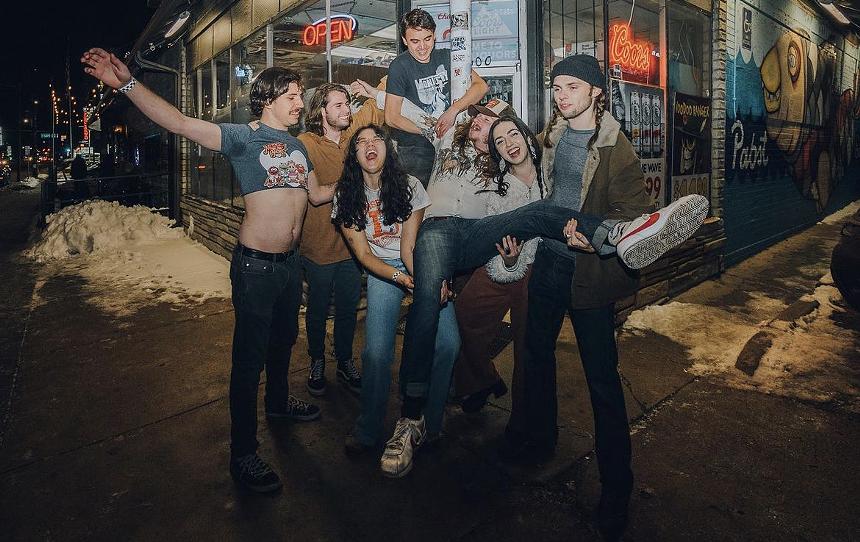 members of Horse Bitch standing on a street in Denver