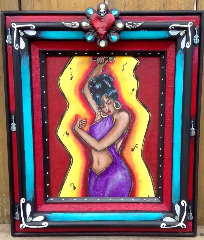 Painting of Selena Quintanilla.