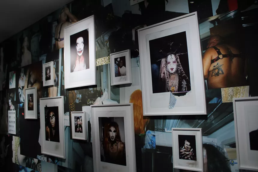 A wall of photos