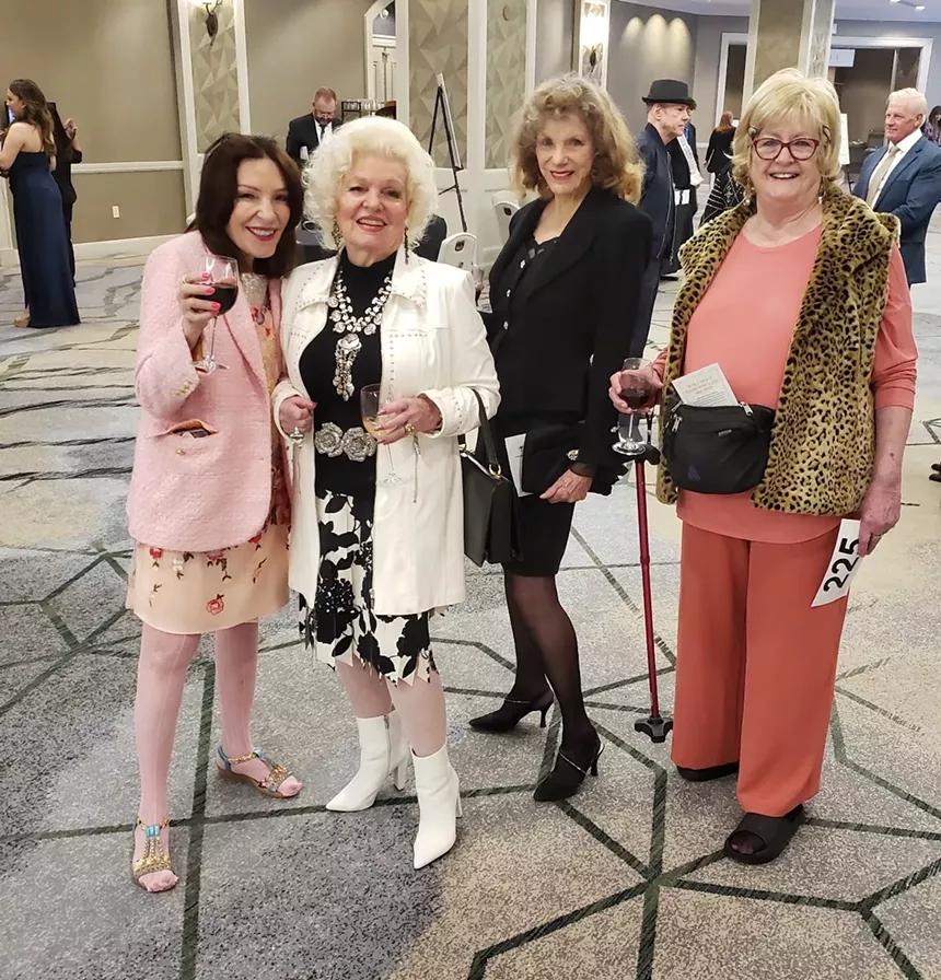 Woman in glamorous outfits