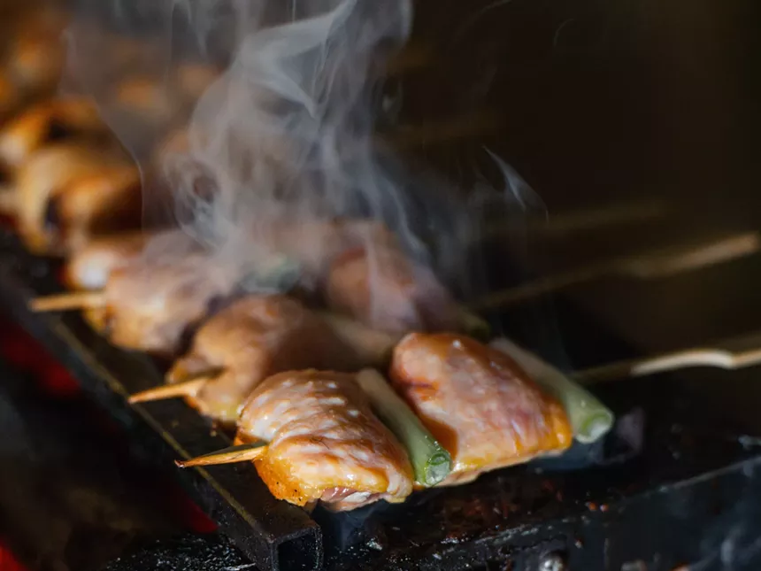 meat on a grill