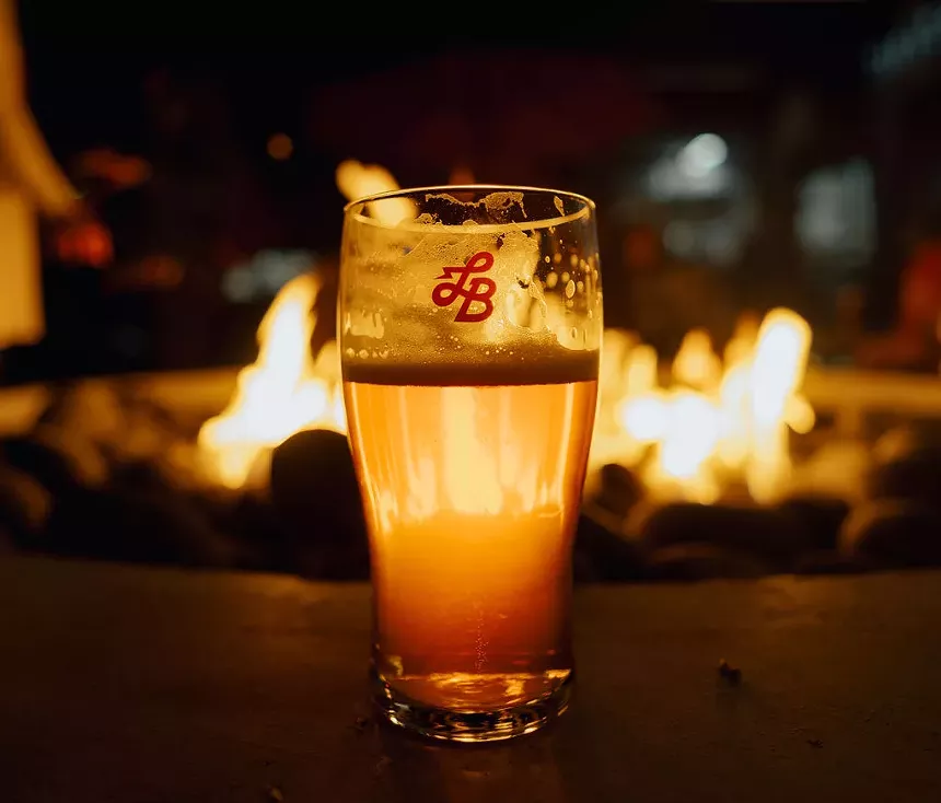 Fireside beer in glass.
