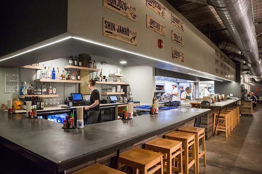 bar seating inside a restaurant