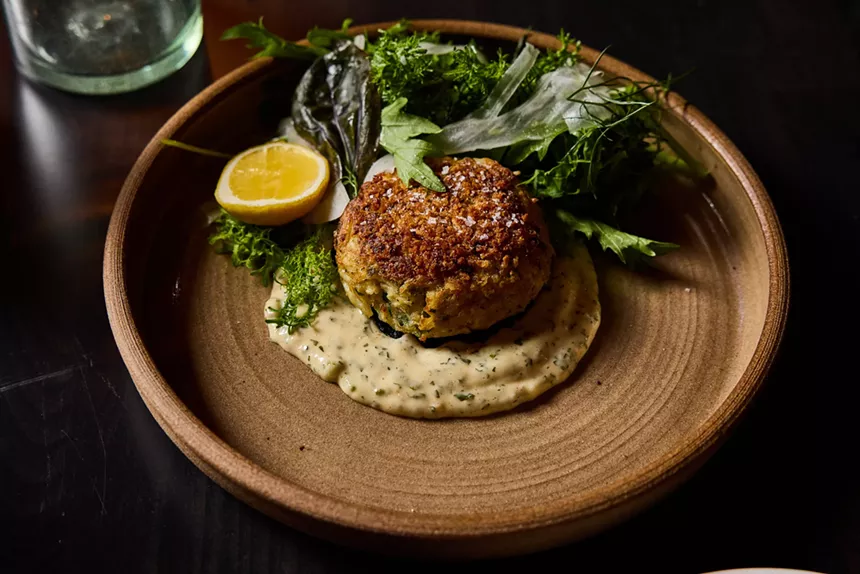 crab stuffed portabello