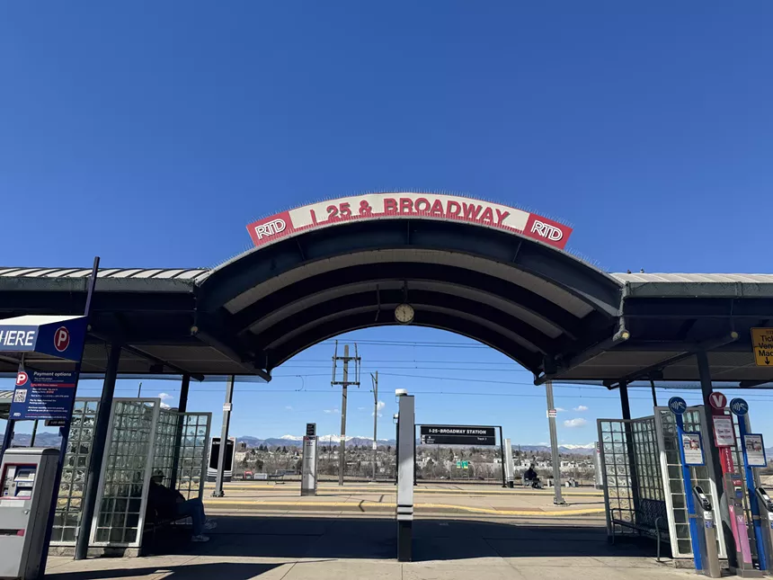 Denver light rail stop
