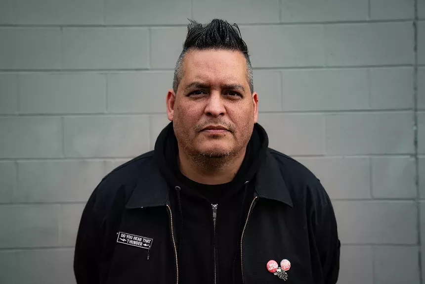 A man in black clothes