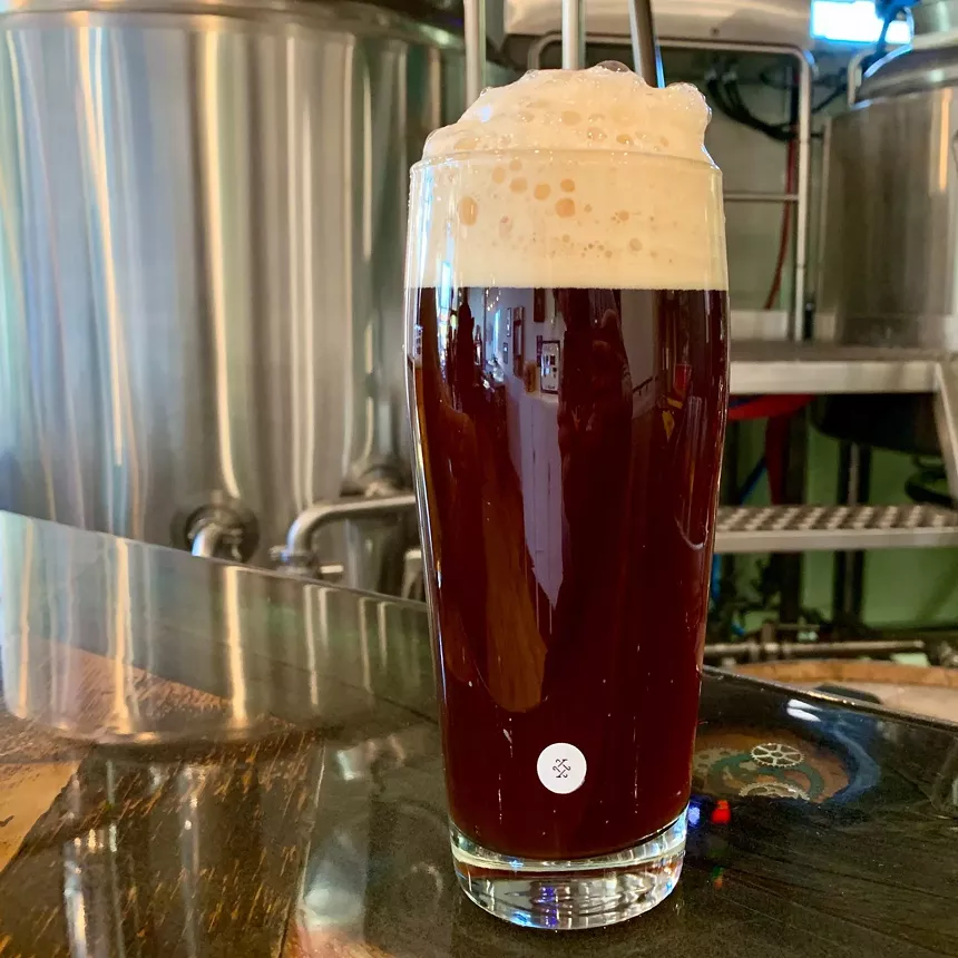 A glass of beer