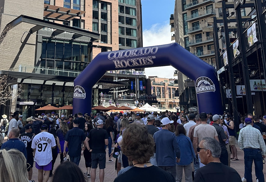 Fans gathered in McGregor Square on Opening Day.