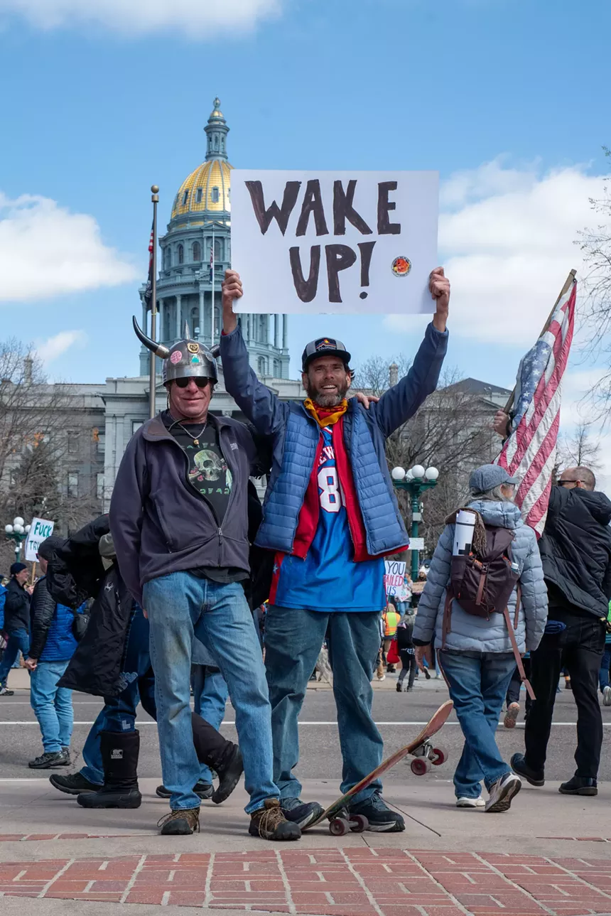 wake up sign with proteste