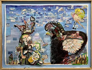 An abstract work of visual art.