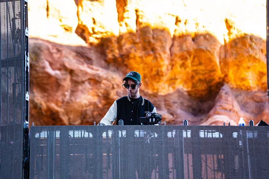 DJ of the trees performing at Red Rocks