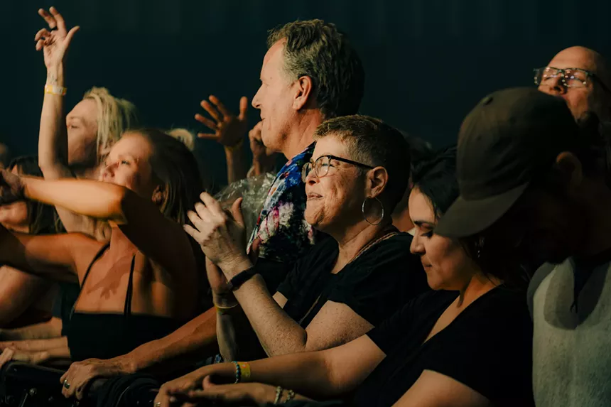 Fans at Mission Ballroom applaud Ben Böhmer's performance.