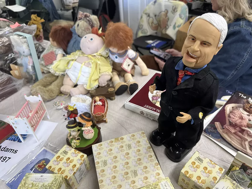 A toy figure that resembles late politician John McCain