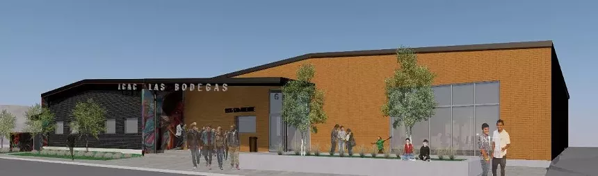 A rendering of a building