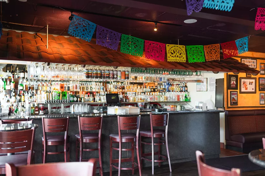 bar in mexican restaurant