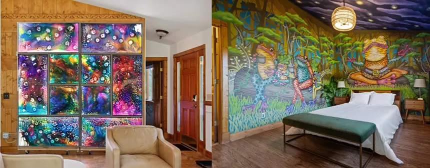 Colorful psychedelic rooms