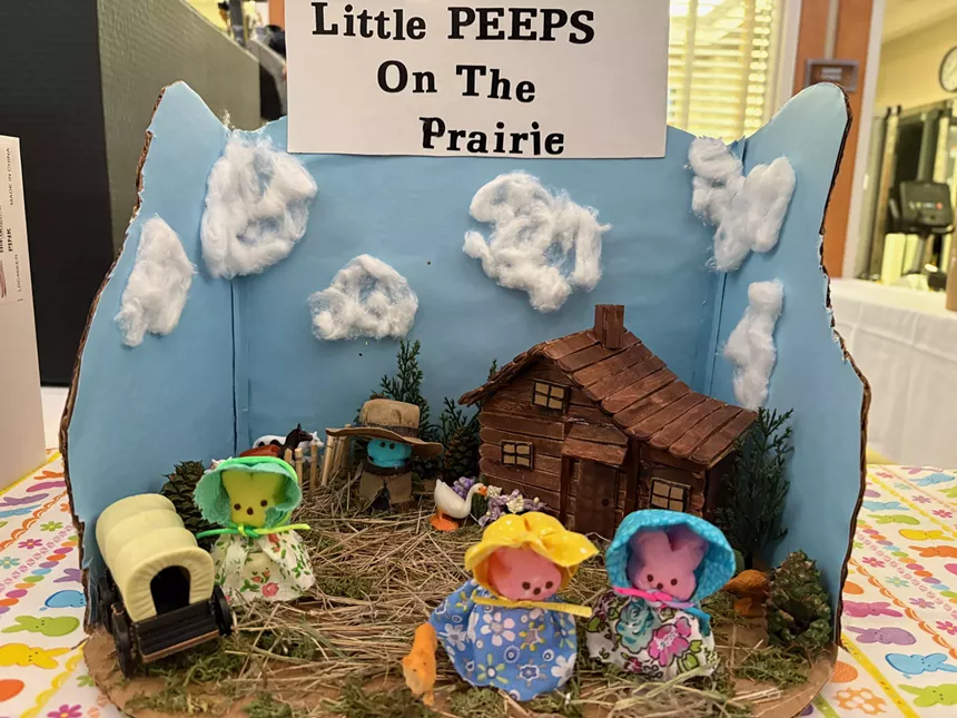 Little house in the praire in peeps