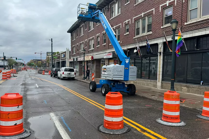 Construction on Colfax Avenue.