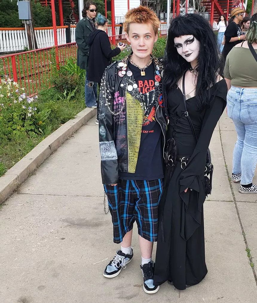 People in goth attire
