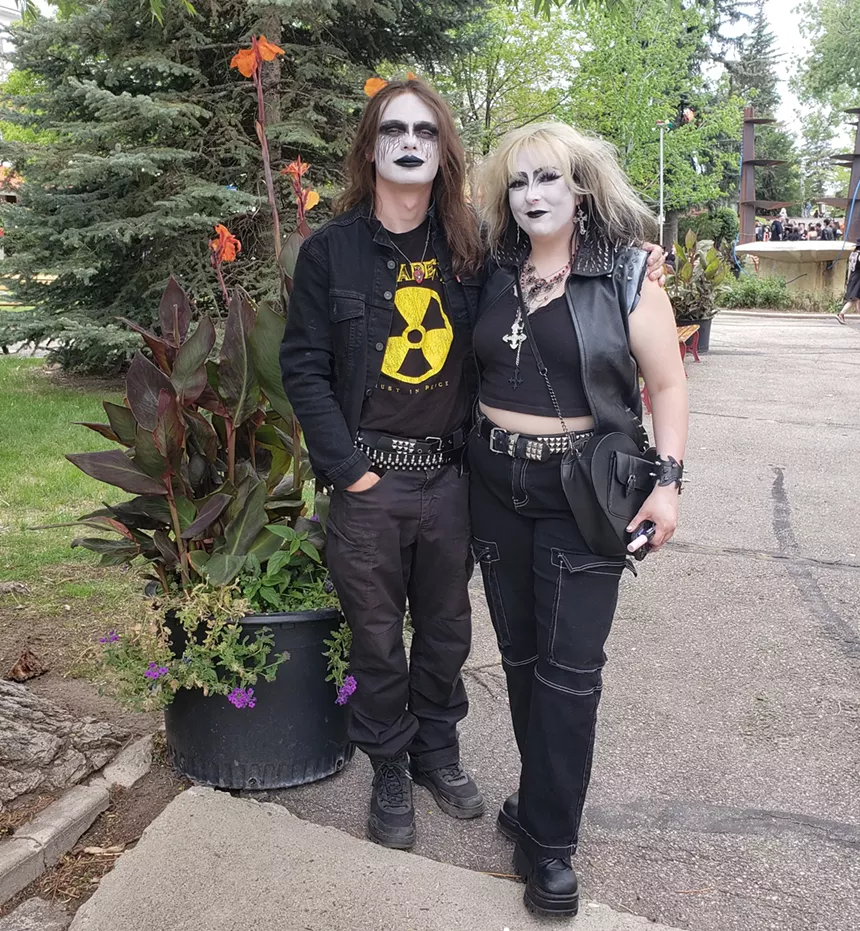 People in goth attire