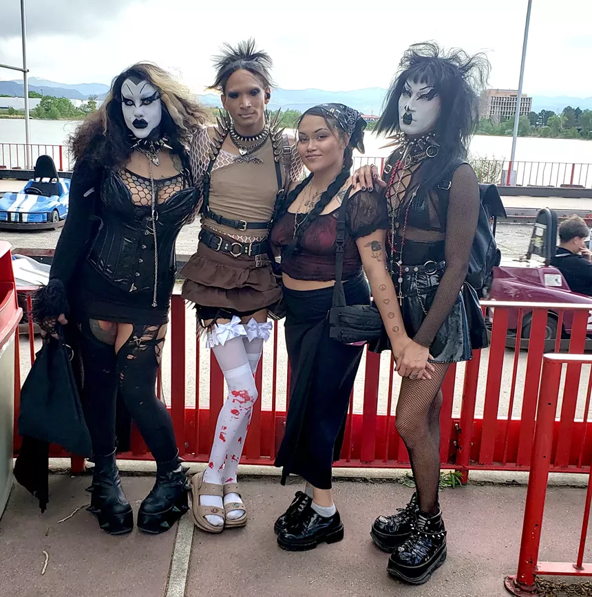 People in goth attire