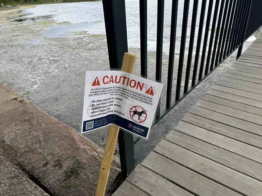 algae warning sign in denver