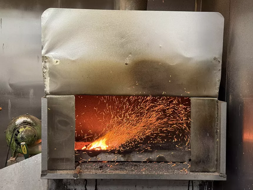 fire in oven