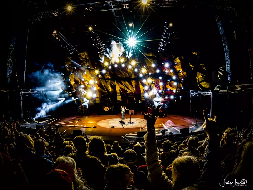 Big Head Todd and the Monsters performing at Red Rocks