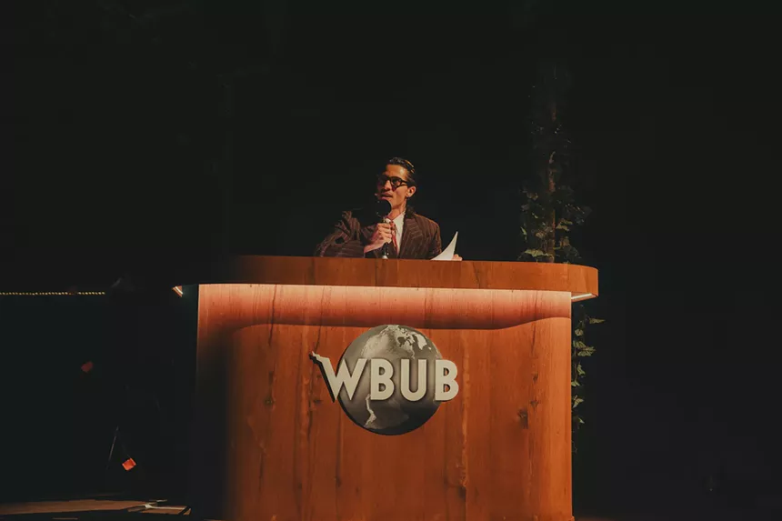 The beginning of Lord Huron's performance included a skit.