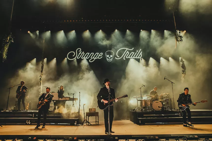 Lord Huron performing at Red Rocks on Wednesday, May 28, 2025.