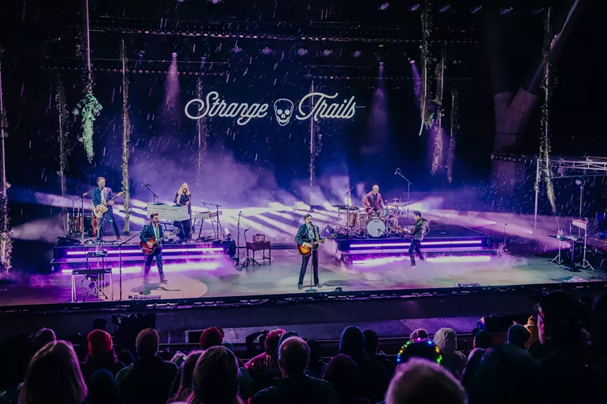 Lord Huron performing at Red Rocks for the 10th Anniversary of their second studio album, Strange Trails.