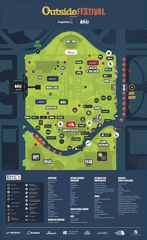 A map of civic center park