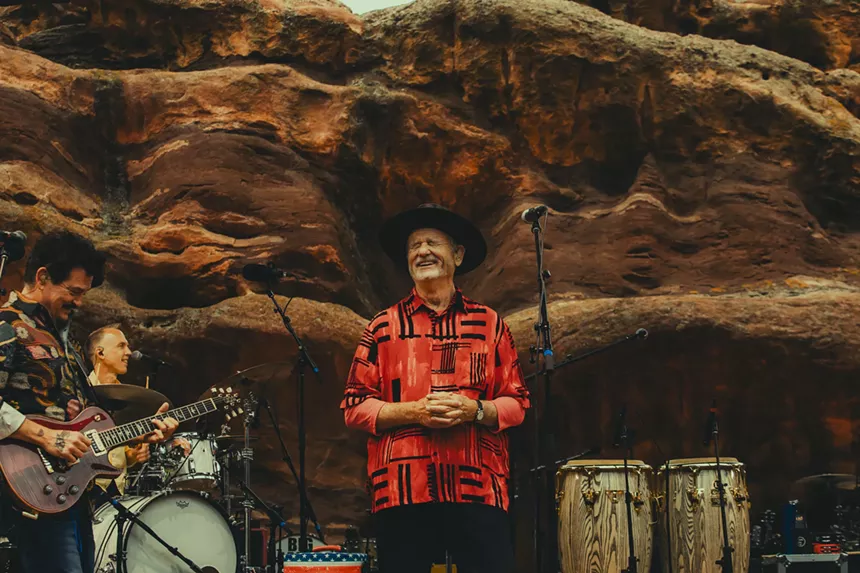Bill Murray on stage at Red Rocks.
