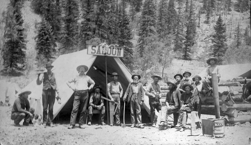 Miners at a saloon