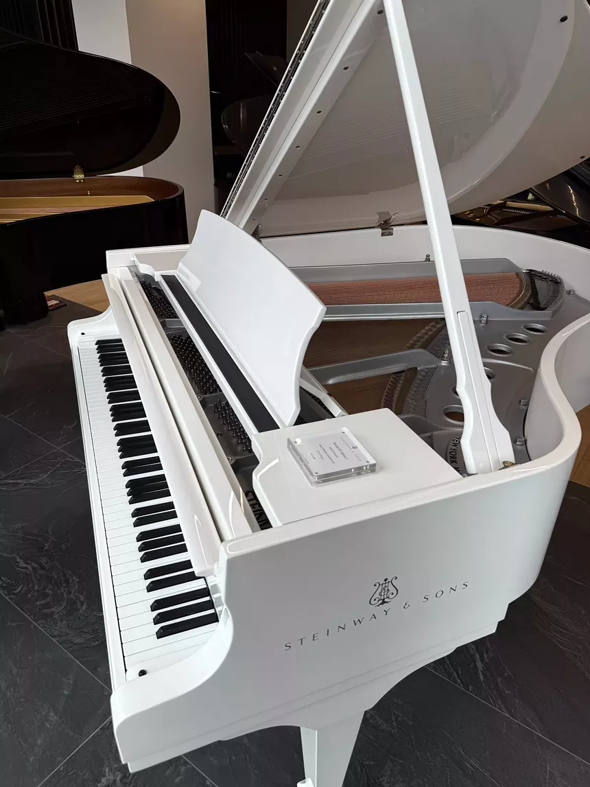 A white piano