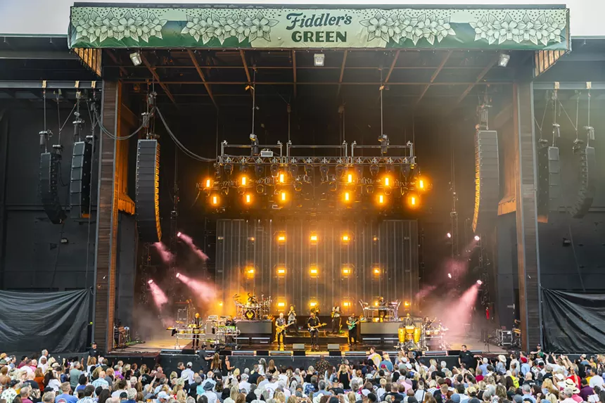 Earth, Wind & Fire on stage at Fiddler's Green Amphitheatre in Greenwood Village, Colorado on Saturday, June 14, 2025.