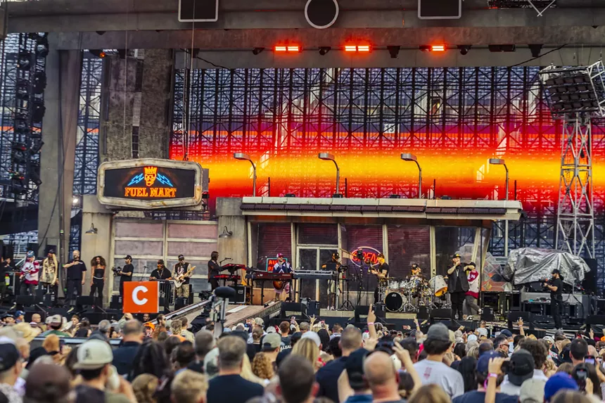 Jelly Roll opened for Post Malone at Empower Field at Mile High for The Big Ass Stadium Tour.