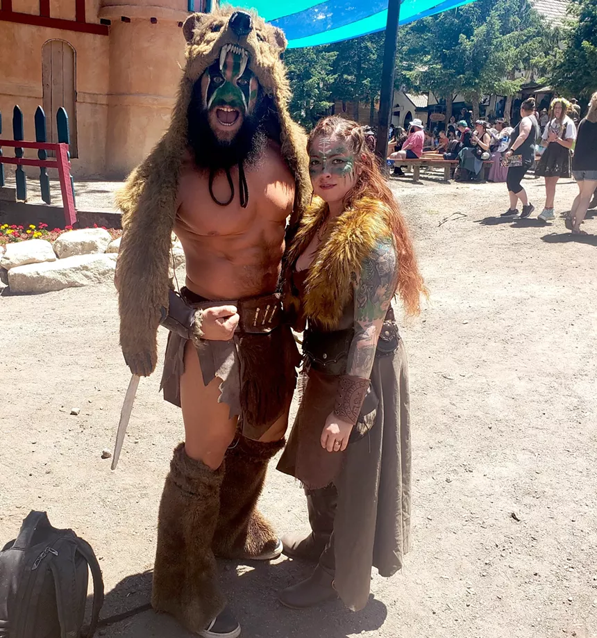 People in Renaissance Festival clothes.
